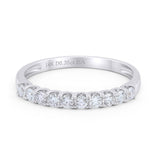 14K Gold 3mm Natural Diamond Wedding Engagement Stacking Eternity Band Ring 0.35ct G SI