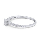 14k Gold Bridal Wedding Vintage 0.27tcw Cluster Art Deco Natural Pave Diamond Engagement Halo Ring G SI