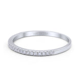 14K Gold 1.7mm Art Deco Diamond Eternity Wedding Band G SI