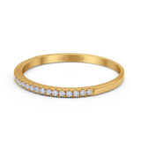 14K Gold 1.7mm Art Deco Diamond Eternity Wedding Band G SI
