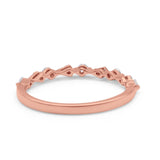 14K Gold 1.7mm Art Deco Diamond Eternity Wedding Band G SI