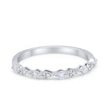 14K Gold 1.7mm Art Deco Diamond Eternity Wedding Band G SI