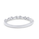 14K Gold 1.7mm Art Deco Diamond Eternity Wedding Band G SI