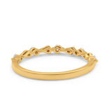 14K Gold 1.7mm Art Deco Diamond Eternity Wedding Band G SI