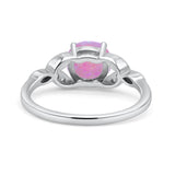 Art Deco Vintage Style Round Simulated Cubic Zirconia Wedding Engagement Ring 925 Sterling Silver