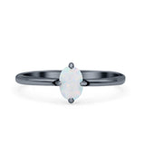 Art Deco Oval Simulated Cubic Zirconia Wedding Engagement Ring Solid 925 Sterling Silver