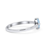 Art Deco Oval Simulated Cubic Zirconia Wedding Engagement Ring Solid 925 Sterling Silver