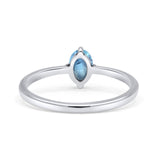Art Deco Oval Simulated Cubic Zirconia Wedding Engagement Ring Solid 925 Sterling Silver