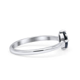 Art Deco Oval Simulated Cubic Zirconia Wedding Engagement Ring Solid 925 Sterling Silver