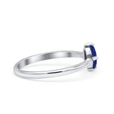 Art Deco Oval Simulated Cubic Zirconia Wedding Engagement Ring Solid 925 Sterling Silver