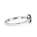 Art Deco Oval Simulated Cubic Zirconia Wedding Engagement Ring Solid 925 Sterling Silver