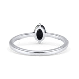 Art Deco Oval Simulated Cubic Zirconia Wedding Engagement Ring Solid 925 Sterling Silver
