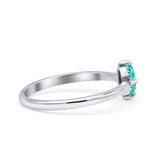Art Deco Oval Simulated Cubic Zirconia Wedding Engagement Ring Solid 925 Sterling Silver