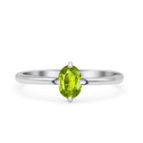 Art Deco Oval Simulated Cubic Zirconia Wedding Engagement Ring Solid 925 Sterling Silver
