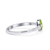 Art Deco Oval Simulated Cubic Zirconia Wedding Engagement Ring Solid 925 Sterling Silver
