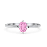 Art Deco Oval Simulated Cubic Zirconia Wedding Engagement Ring Solid 925 Sterling Silver