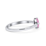 Art Deco Oval Simulated Cubic Zirconia Wedding Engagement Ring Solid 925 Sterling Silver
