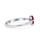 Art Deco Oval Simulated Cubic Zirconia Wedding Engagement Ring Solid 925 Sterling Silver