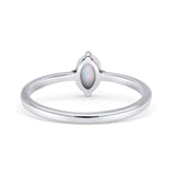 Art Deco Oval Simulated Cubic Zirconia Wedding Engagement Ring Solid 925 Sterling Silver