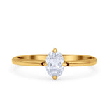 Art Deco Oval Simulated Cubic Zirconia Wedding Engagement Ring Solid 925 Sterling Silver