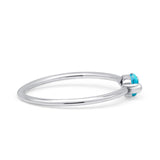 Oval Oxidized Petite Dainty Thumb Ring Lab Created Opal Statement Fashion Ring 925 Sterling Silver