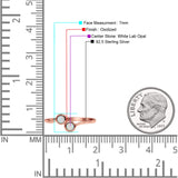 Thumb Ring Round Oxidized  Lab Created Opal 925 Sterling Silver