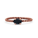 Art Deco Rope Oval Statement Fashion Oxidized Thumb Ring Solid 925 Sterling Silver