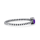 Art Deco Rope Oval Statement Fashion Oxidized Thumb Ring Solid 925 Sterling Silver