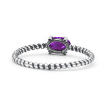 Art Deco Rope Oval Statement Fashion Oxidized Thumb Ring Solid 925 Sterling Silver