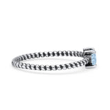 Art Deco Rope Oval Statement Fashion Oxidized Thumb Ring Solid 925 Sterling Silver