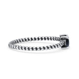 Art Deco Rope Oval Statement Fashion Oxidized Thumb Ring Solid 925 Sterling Silver