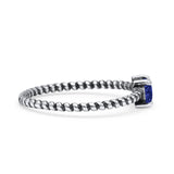 Art Deco Rope Oval Statement Fashion Oxidized Thumb Ring Solid 925 Sterling Silver