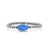 Art Deco Rope Oval Statement Fashion Oxidized Thumb Ring Solid 925 Sterling Silver