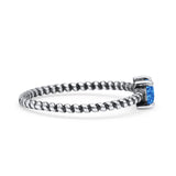 Art Deco Rope Oval Statement Fashion Oxidized Thumb Ring Solid 925 Sterling Silver