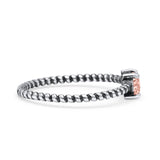 Art Deco Rope Oval Statement Fashion Oxidized Thumb Ring Solid 925 Sterling Silver