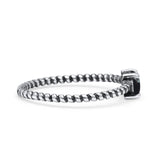 Art Deco Rope Oval Statement Fashion Oxidized Thumb Ring Solid 925 Sterling Silver