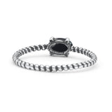 Art Deco Rope Oval Statement Fashion Oxidized Thumb Ring Solid 925 Sterling Silver