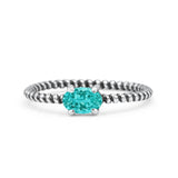 Art Deco Rope Oval Statement Fashion Oxidized Thumb Ring Solid 925 Sterling Silver