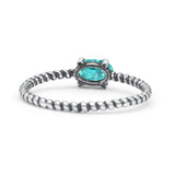Art Deco Rope Oval Statement Fashion Oxidized Thumb Ring Solid 925 Sterling Silver