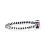 Art Deco Rope Oval Statement Fashion Oxidized Thumb Ring Solid 925 Sterling Silver