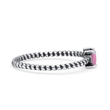 Art Deco Rope Oval Statement Fashion Oxidized Thumb Ring Solid 925 Sterling Silver