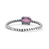 Art Deco Rope Oval Statement Fashion Oxidized Thumb Ring Solid 925 Sterling Silver