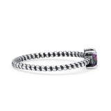 Art Deco Rope Oval Statement Fashion Oxidized Thumb Ring Solid 925 Sterling Silver