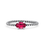 Art Deco Rope Oval Statement Fashion Oxidized Thumb Ring Solid 925 Sterling Silver