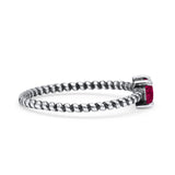Art Deco Rope Oval Statement Fashion Oxidized Thumb Ring Solid 925 Sterling Silver