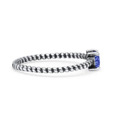 Art Deco Rope Oval Statement Fashion Oxidized Thumb Ring Solid 925 Sterling Silver