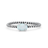 Art Deco Rope Oval Statement Fashion Oxidized Thumb Ring Solid 925 Sterling Silver