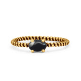 Art Deco Rope Oval Statement Fashion Oxidized Thumb Ring Solid 925 Sterling Silver