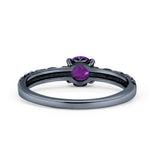 Art Deco Vintage Style Thumb Ring Statement Fashion Oxidized Round Solid 925 Sterling Silver