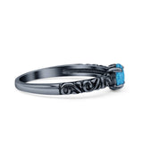 Art Deco Vintage Style Thumb Ring Statement Fashion Oxidized Round Solid 925 Sterling Silver